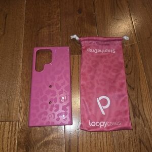 Loopy Case Vibrant Pink Leopard Phone Case For Samsung S23 Ultra